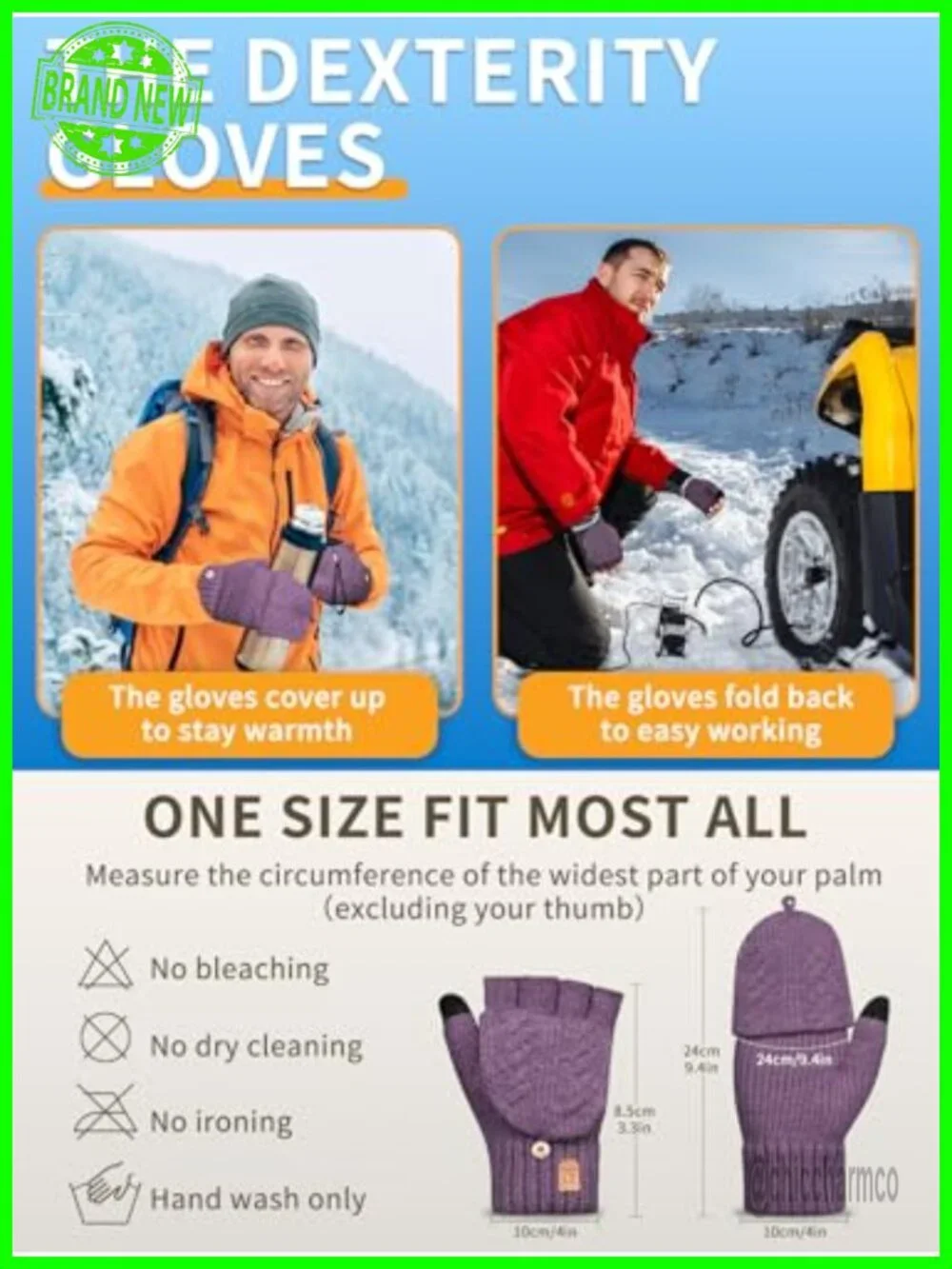 Fingerless Gloves Thermal Mittens Touch Screen Knit Half Finger for Running Dog
